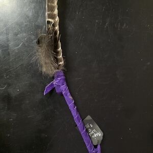 Purple Suede And Turkey Feather Magic Wand